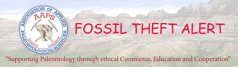 Special Fossil Theft Alert